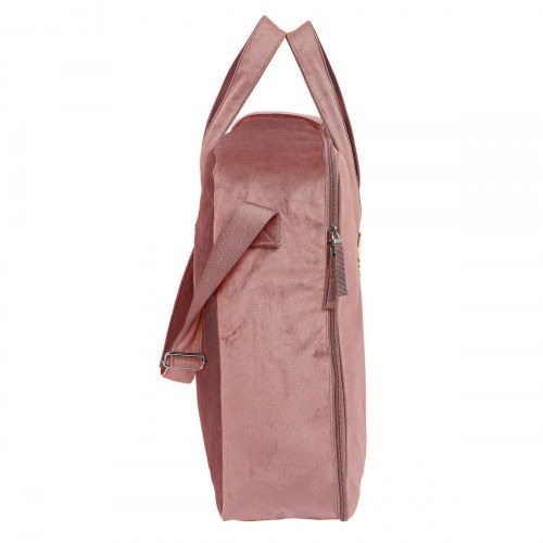 Safta Marsala børnekuffert i fløjl - Pink, 50 × 40 × 14 cm