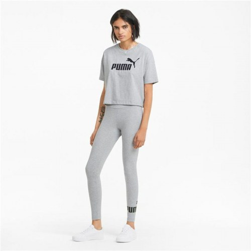Puma Essentials Logo leggings til kvinder - lysegrå (XS)