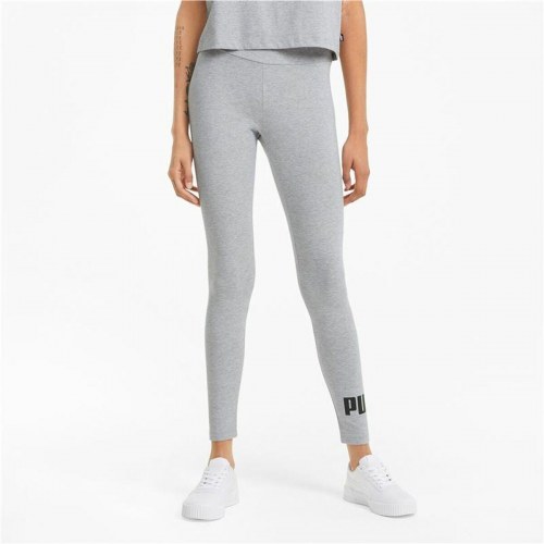 Puma Essentials Logo leggings til kvinder - lysegrå (XS)