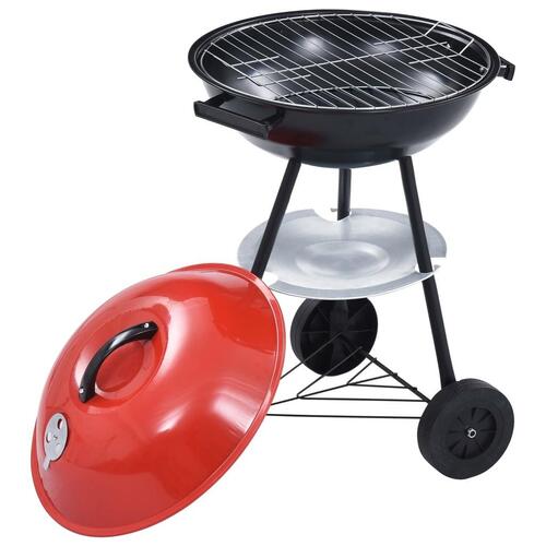 Transportabel kulgrill med hjul XXL 44 cm