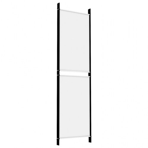 4-panels rumdeler i stof - hvid, 200 × 180 cm