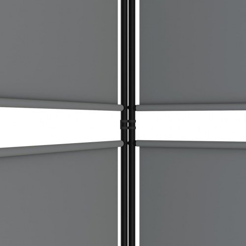 4-panels rumdeler i stof - 200 × 180 cm, antracitgrå