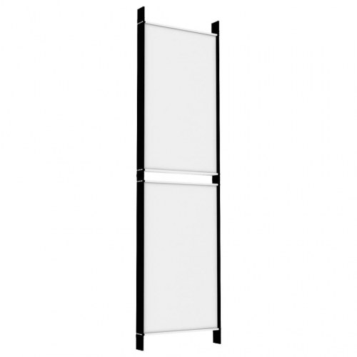 Rumdeler med 5 paneler i stof - 250 × 180 cm, hvid
