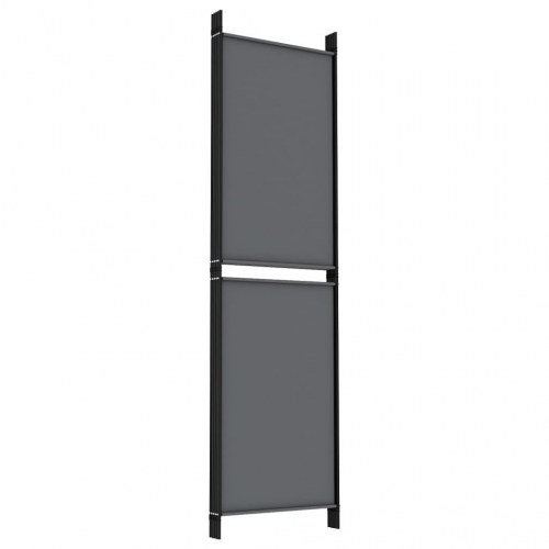 Rumdeler med 5 paneler i stof - 250 × 180 cm, antracitgrå