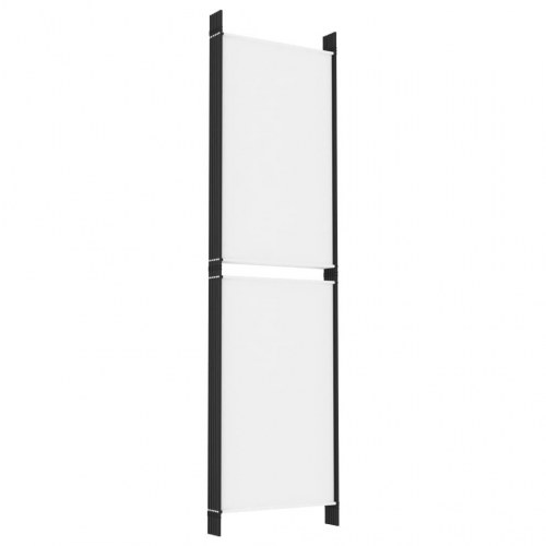 6-panels rumdeler i stof - 300 × 180 cm, hvid