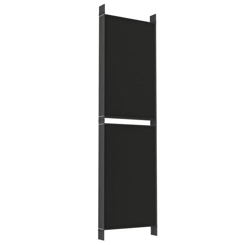 6-panels rumdeler 300x180 cm stof sort