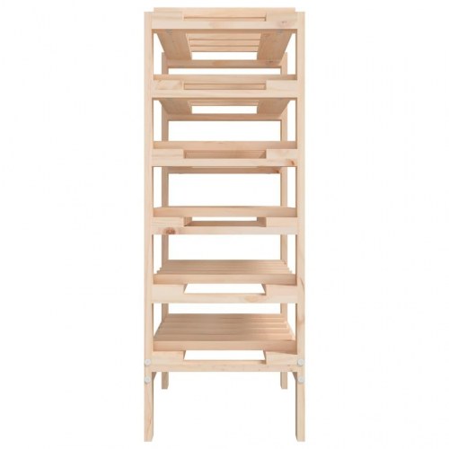 Vinreol i massivt fyrretræ - 61,5 × 30 × 82 cm, plads til 30 flasker