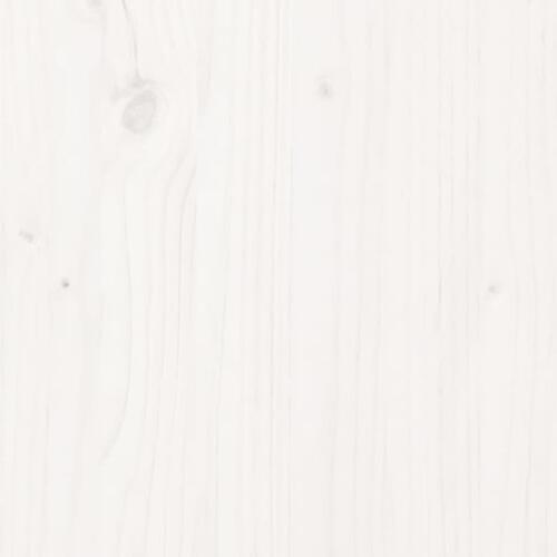Bogreol 50x35x125,5 cm massivt fyrretræ hvid