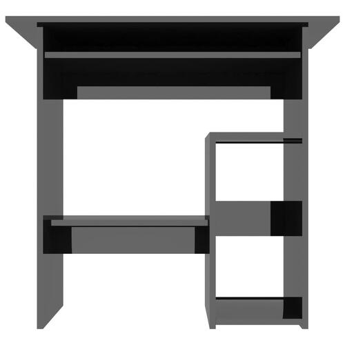 Skrivebord 80 x 45 x 74 cm spånplade sort højglans