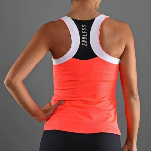 Endless Race Padel tanktop til kvinder - laksefarvet, M