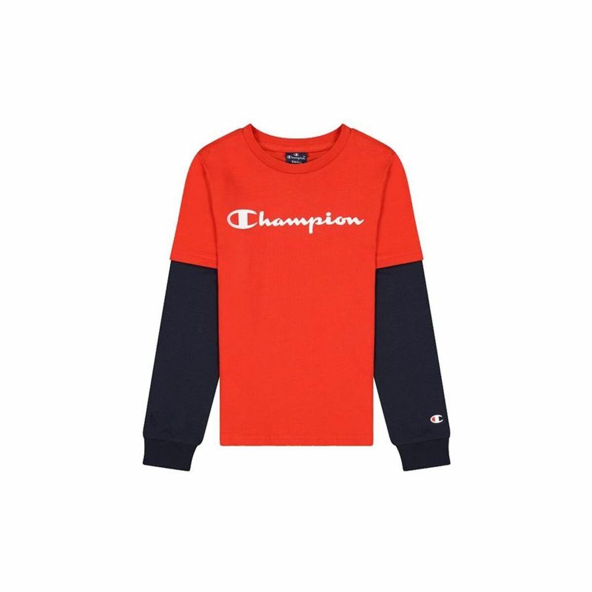 Langærmet T-shirt til Børn Champion Rød 11-12 år