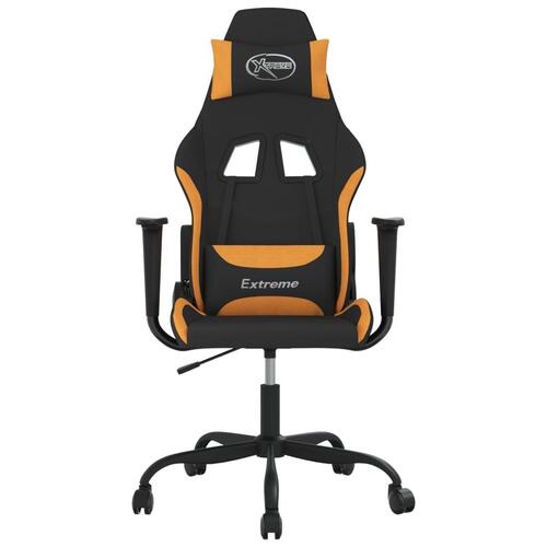 Gamingstol stof sort og orange