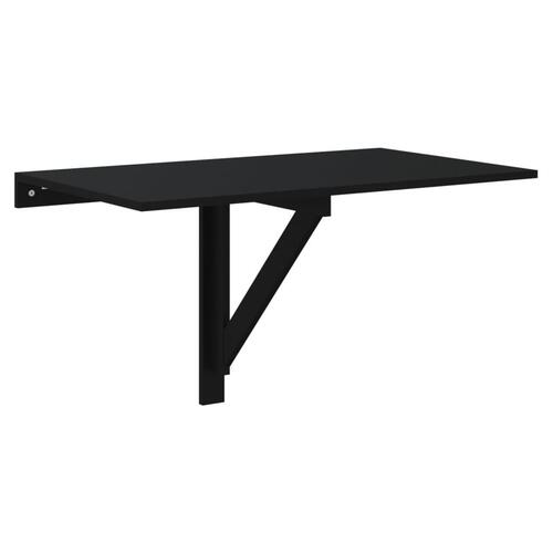 Væghængt klapbord 100x60x56 cm konstrueret træ sort