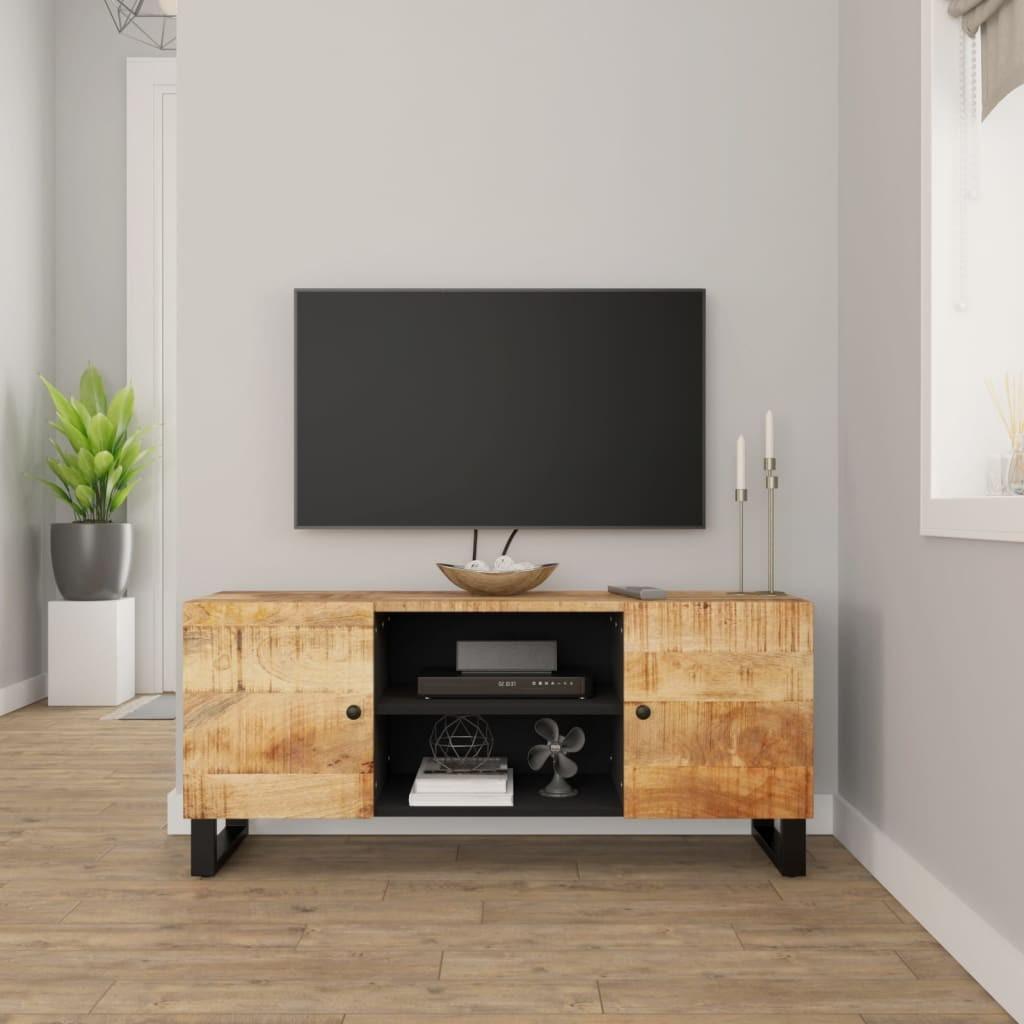 TV-bord i massivt mangotræ 105 x 33 x 46 cm