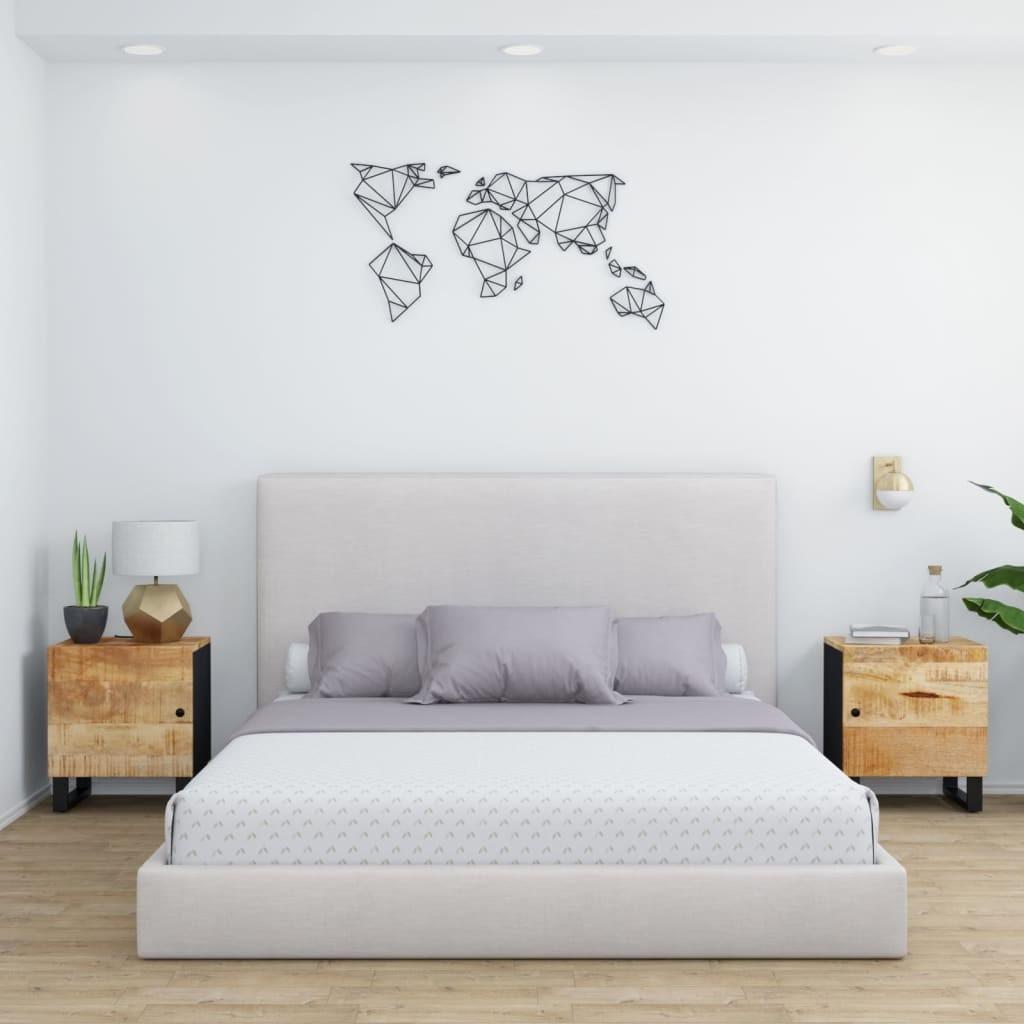 Sengeborde 2 stk. 40x33x46 cm massivt mangotræ billede