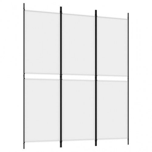 3-panels rumdeler i stof - 150 × 180 cm, hvid