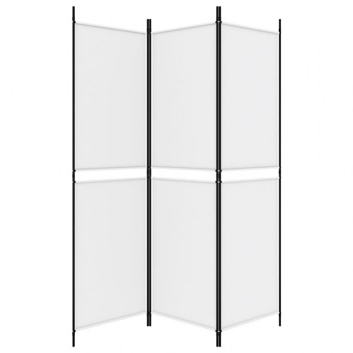 3-panels rumdeler i stof - 150 × 180 cm, hvid