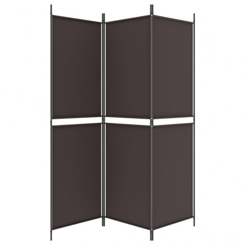 3-panels rumdeler i stof - 150 × 180 cm, brun