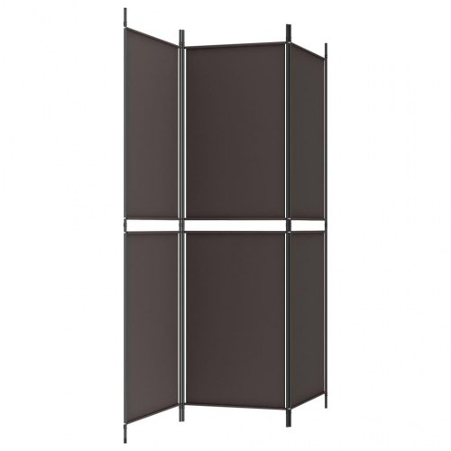 3-panels rumdeler i stof - 150 × 180 cm, brun