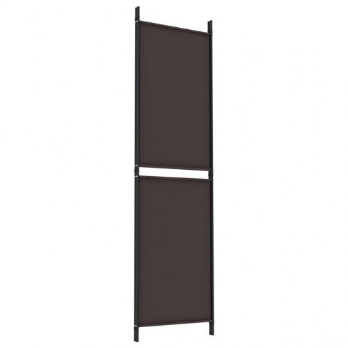 3-panels rumdeler i stof - 150 × 180 cm, brun