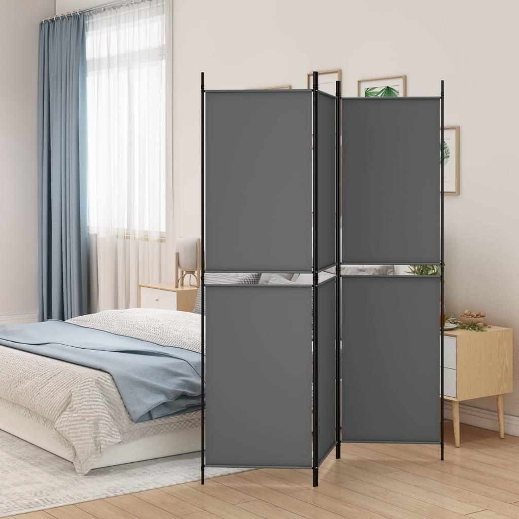 3-panels rumdeler 150x180 cm stof antracitgrå