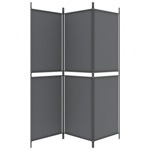 3-panels rumdeler i stof - 150 × 180 cm, antracitgrå