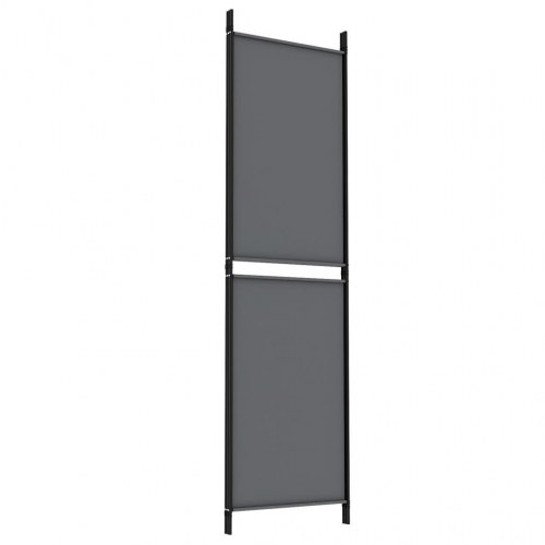 3-panels rumdeler i stof - 150 × 180 cm, antracitgrå