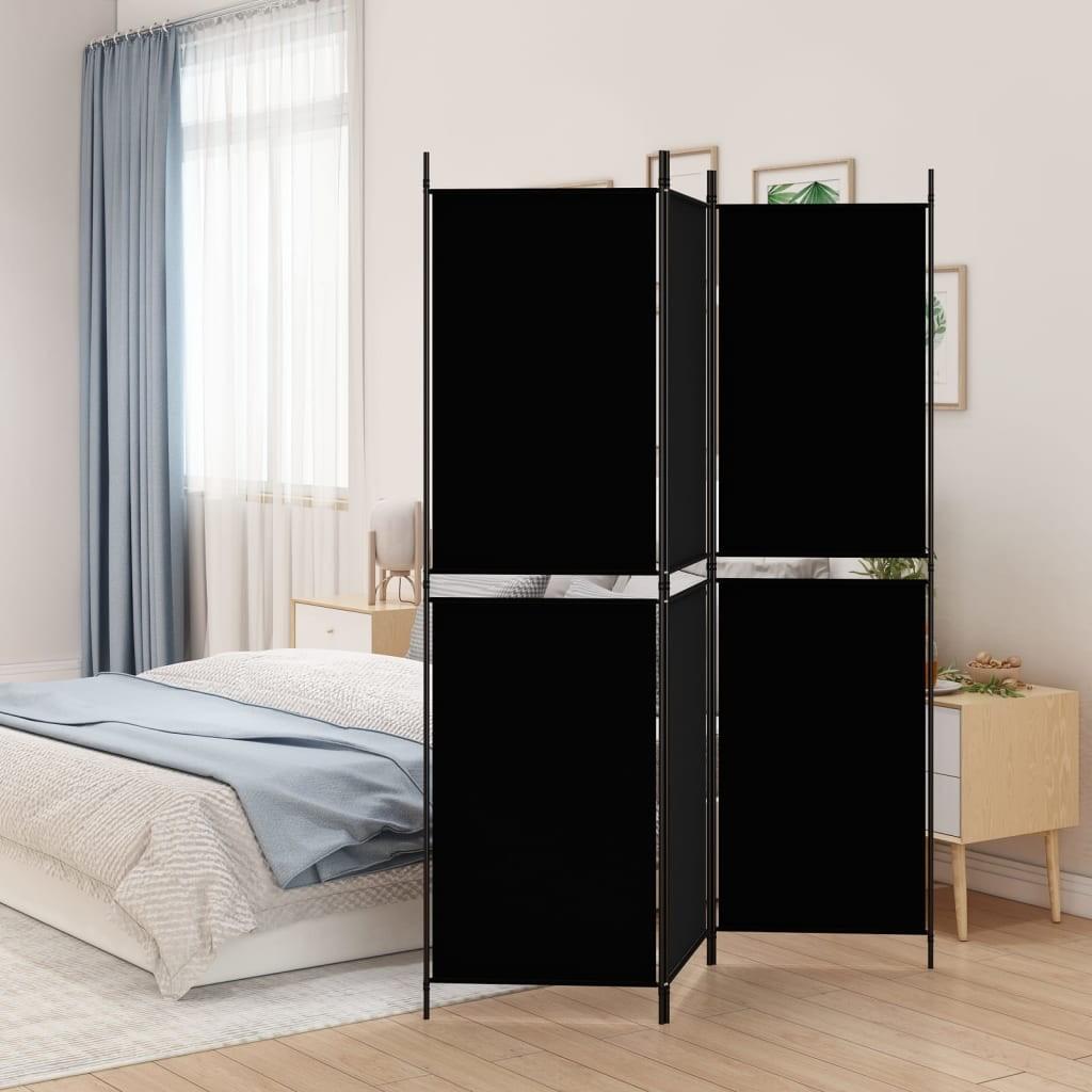 3-panels rumdeler 150x180 cm stof sort