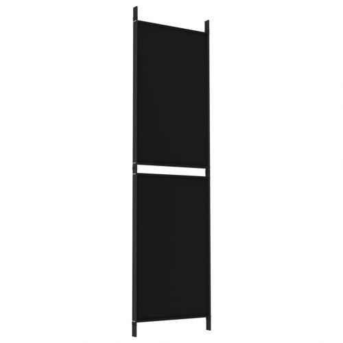 3-panels rumdeler i stof - 150 × 180 cm, sort