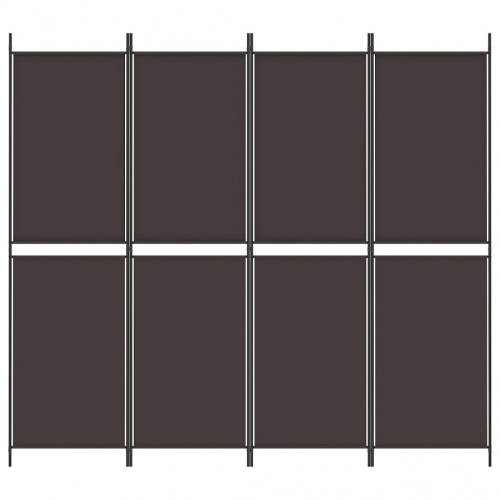 4-panels rumdeler i stof - 200 × 180 cm, brun
