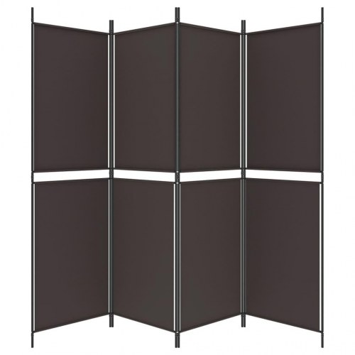 4-panels rumdeler i stof - 200 × 180 cm, brun