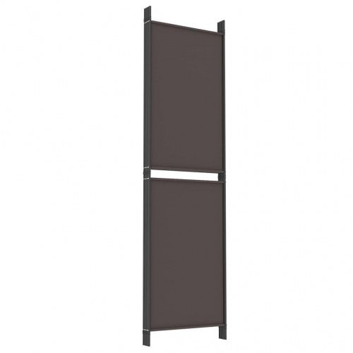 5-panels rumdeler i stof - 250 × 180 cm, brun