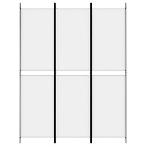 3-panels rumdeler 150x200 cm stof hvid