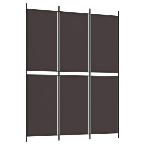 3-panels rumdeler 150x200 cm stof brun