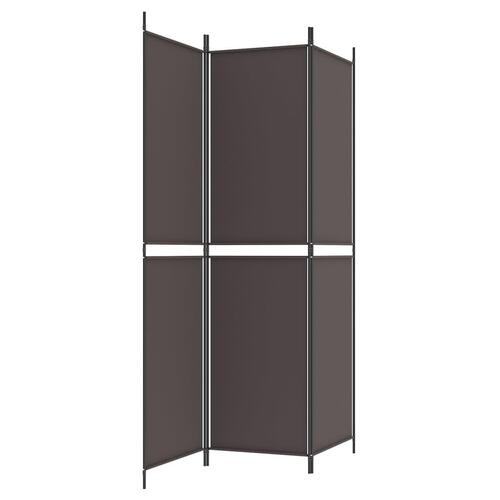 3-panels rumdeler 150x200 cm stof brun