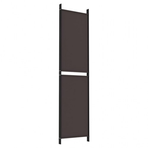 4-panels rumdeler i stof - 200 × 200 cm, brun