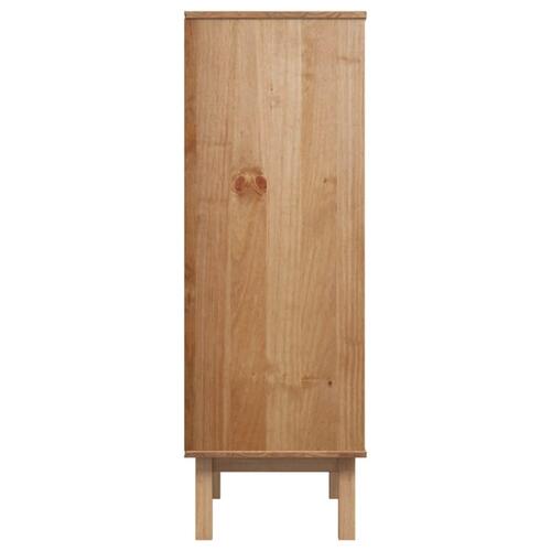 Højskab OTTA 85x43x125 cm massivt fyrretræ brun og hvid