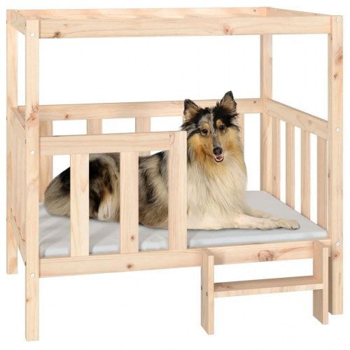 Hundeseng 105,5x83,5x100 cm massivt fyrretræ