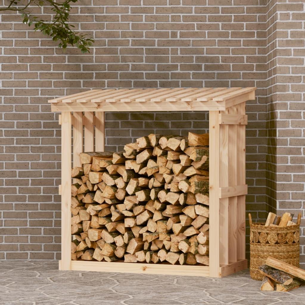 Brændestativ 108x64,5x109 cm massivt fyrretræ