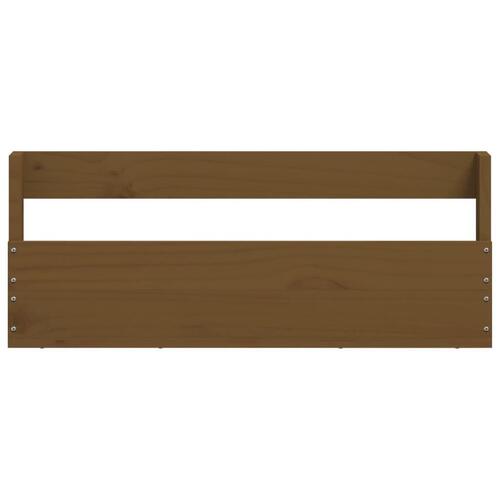 Skohylder til væg 2 stk. 59x9x23 cm massivt fyrretræ gyldenbrun