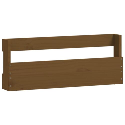Skohylder til væg 2 stk. 59x9x23 cm massivt fyrretræ gyldenbrun