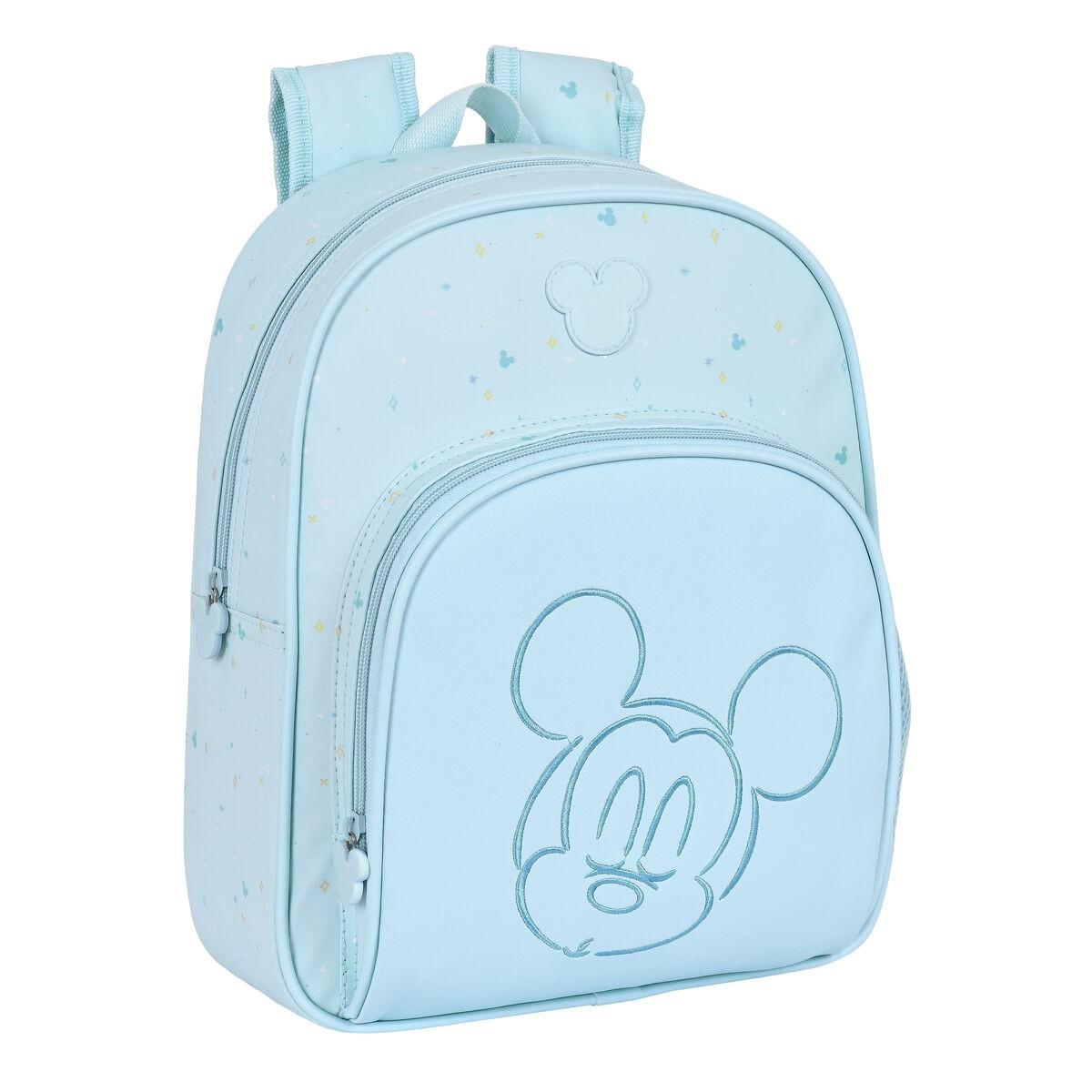 Skoletaske Mickey Mouse Clubhouse Baby Lyseblå 28 X 34 X 10 Cm