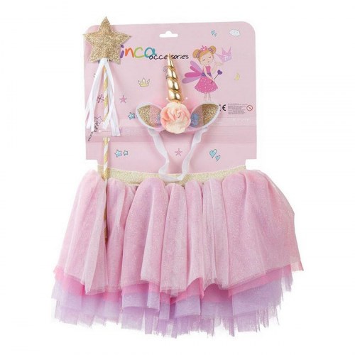 Nederdel tutu Inca - pink enhjørning sæt 24-36 mdr (3 dele)