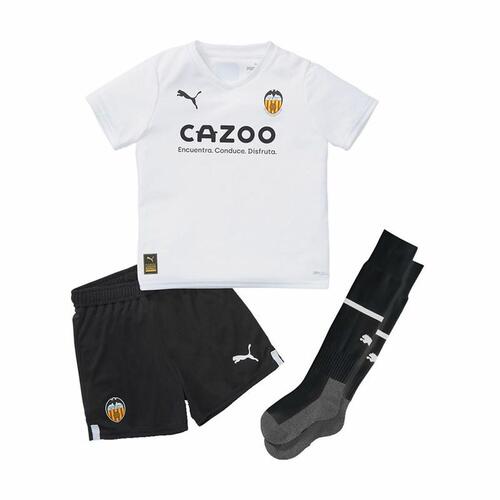 Fodboldudstyr-sæt til børn Puma Valencia CF Home 22/23 Hvid/Sort 3-4 år