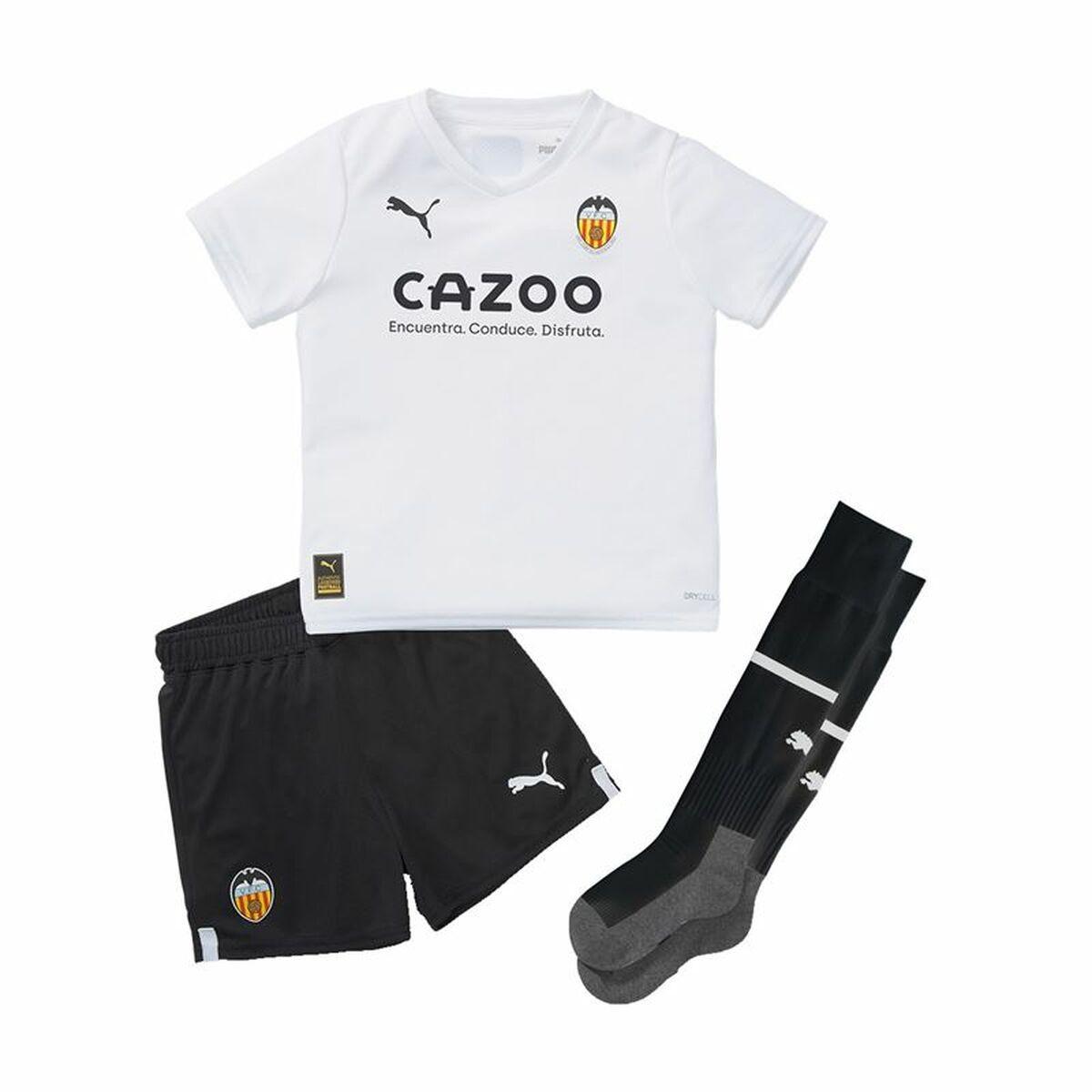 Fodboldudstyr-sæt til børn Puma Valencia CF Home 22/23 Hvid/Sort 3-4 år