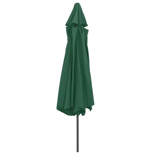 Udendørs parasol med metalstang 400 cm grøn