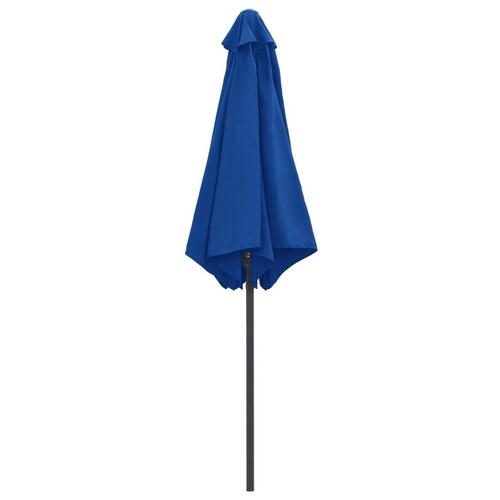Udendørs parasol med aluminiumsstang 270x246 cm azurblå