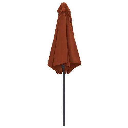 Udendørs parasol med aluminiumsstang 270x246 cm terracotta