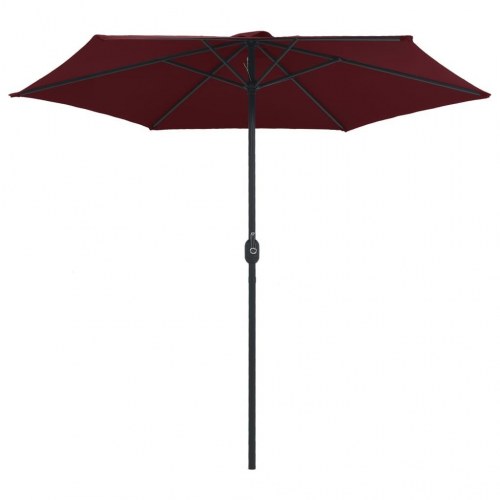 Haveparasol med aluminiumstang 270x246 cm bordeauxrød