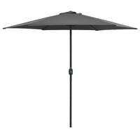 Udendørs parasol med aluminiumsstang 270x246 cm antracitgrå